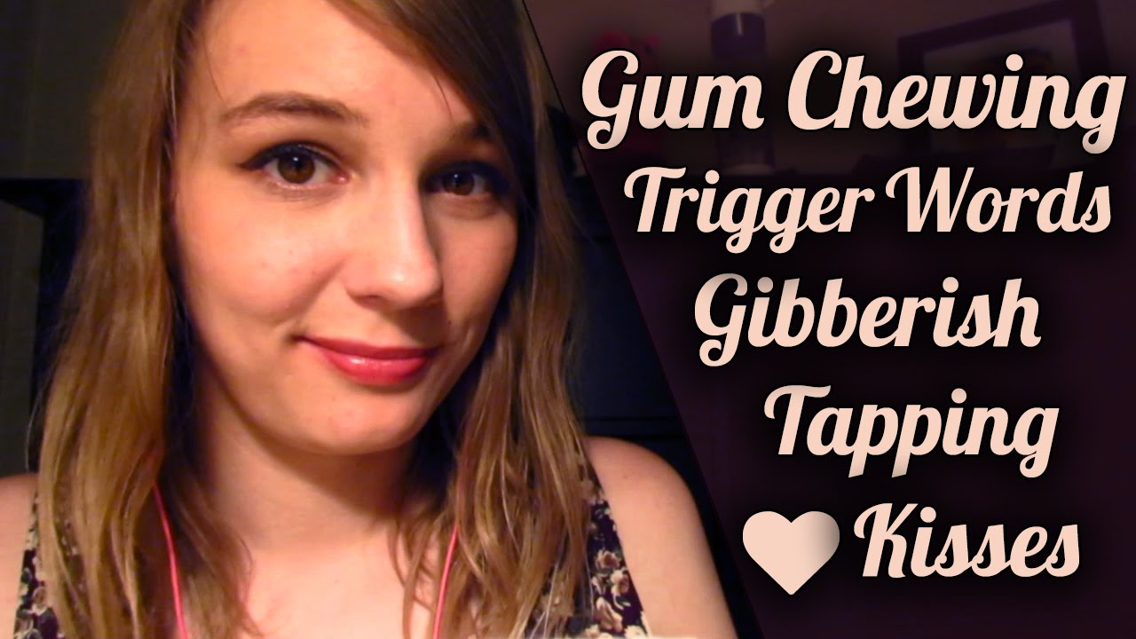 [BINAURAL ASMR] Gum Chewing | Kisses | Trigger Words | Gibberish | Tapping