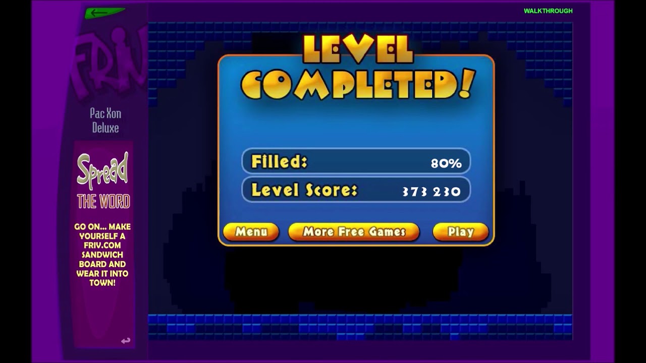 PacXon Deluxe Level 31 through 35 - Perfect Run (One Life)