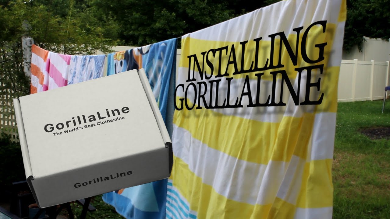 How to install a GorillaLine indoor/outdoor clothesline