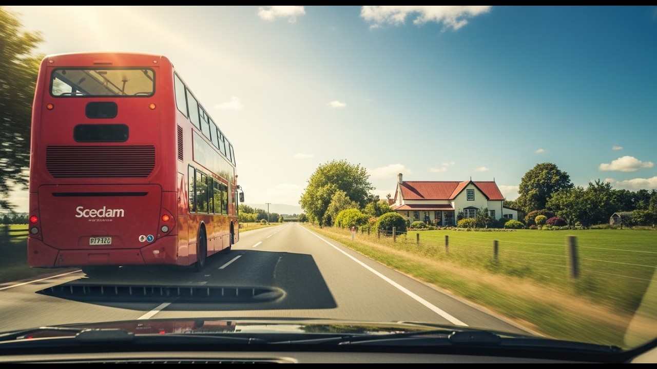 Countryside Road Trip Dash Cam 🚗 | Scenic Drive Past Roadside Houses & Rural Roads | 4K