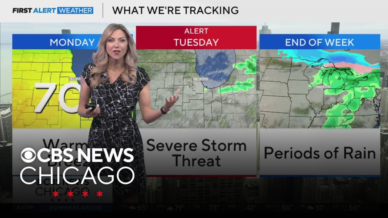 Warm and breezy conditions Monday in Chicago