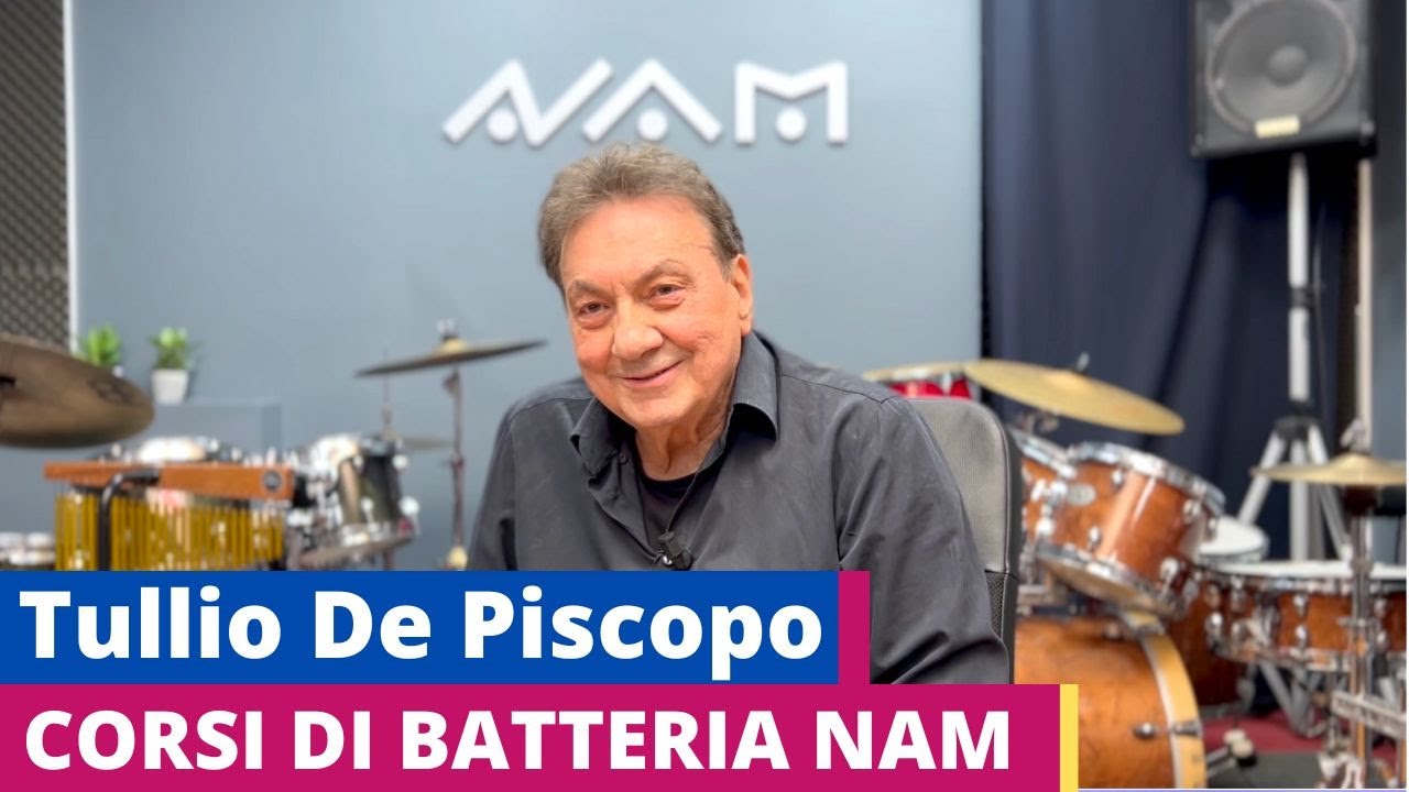 Tullio de Piscopo – apertura iscrizioni 2023-2024 - Corso batteria NAM Milano