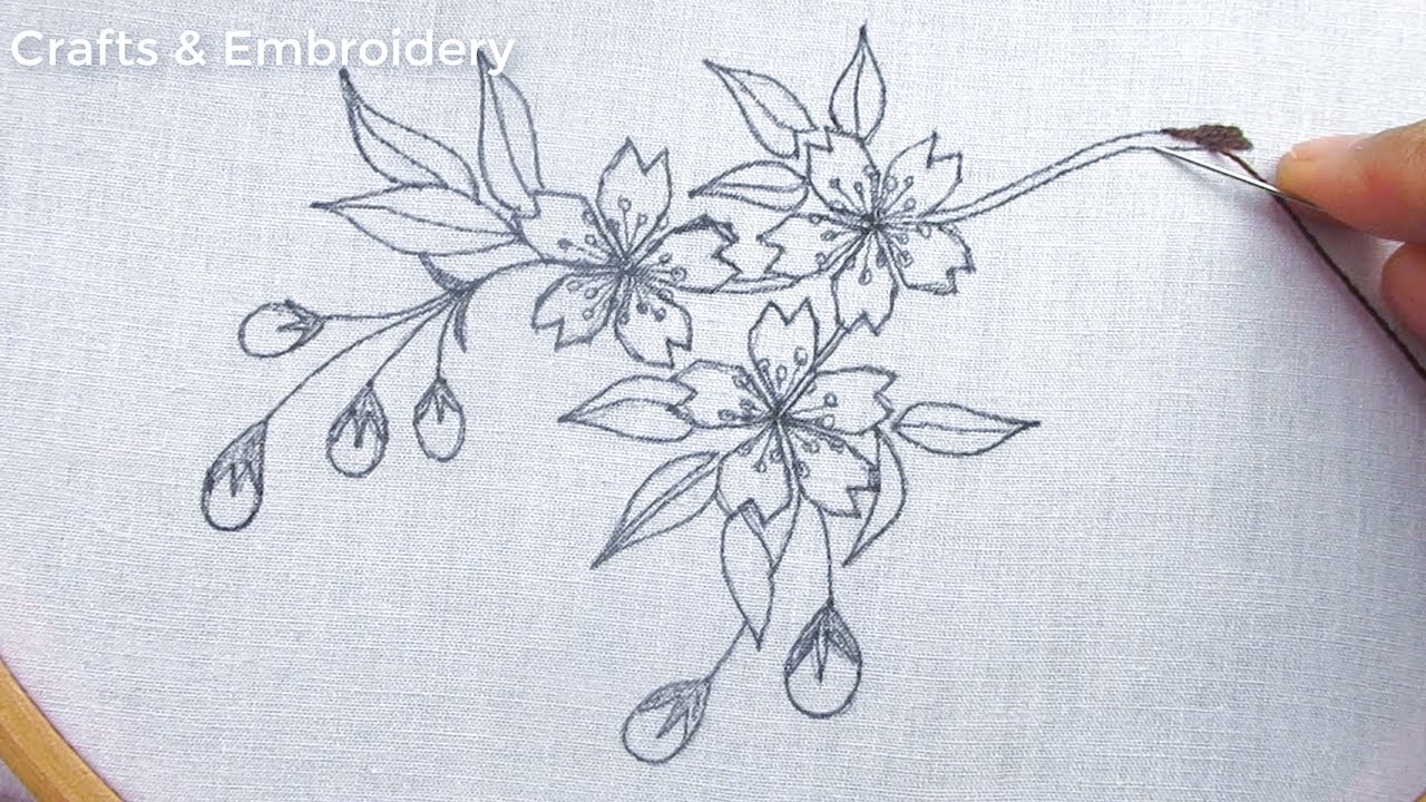 Very Elegant Flower Embroidery - Hand Embroidery for Beginner - Online Embroidery Class, Needle work