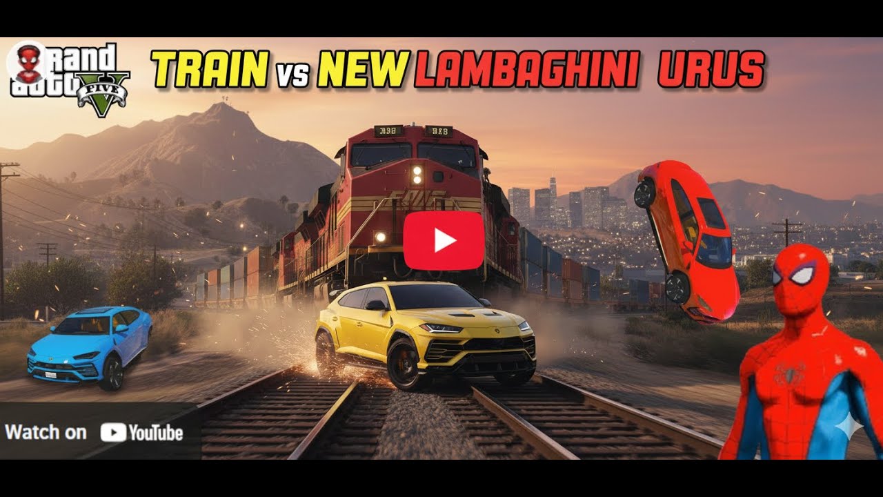 GTA 5 CAR vs TRAIN 😱 Extreme Crash Test | SUV बच पाएगी या नहीं?
