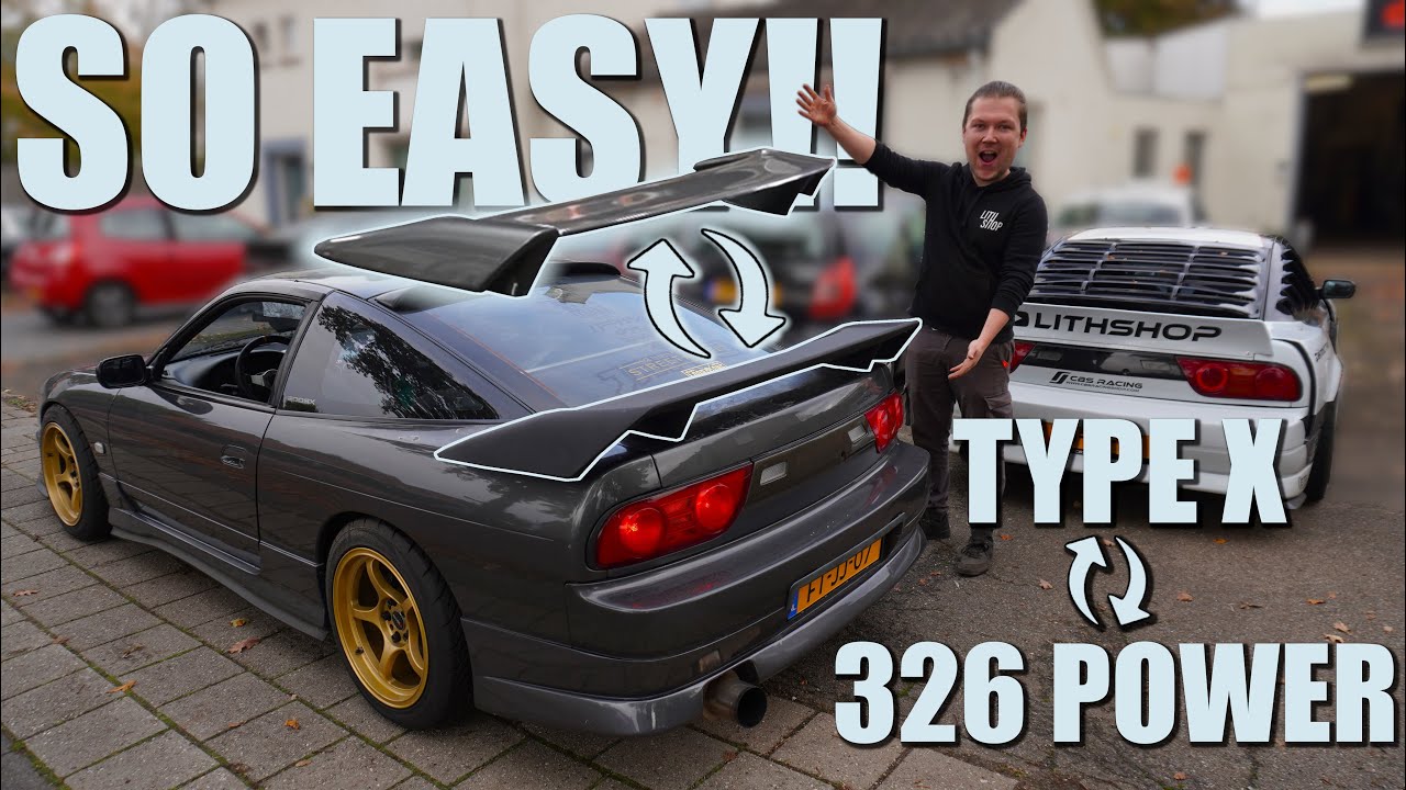 How to SWAP YOUR WING in 5 minutes ! [180SX VS 326Power]