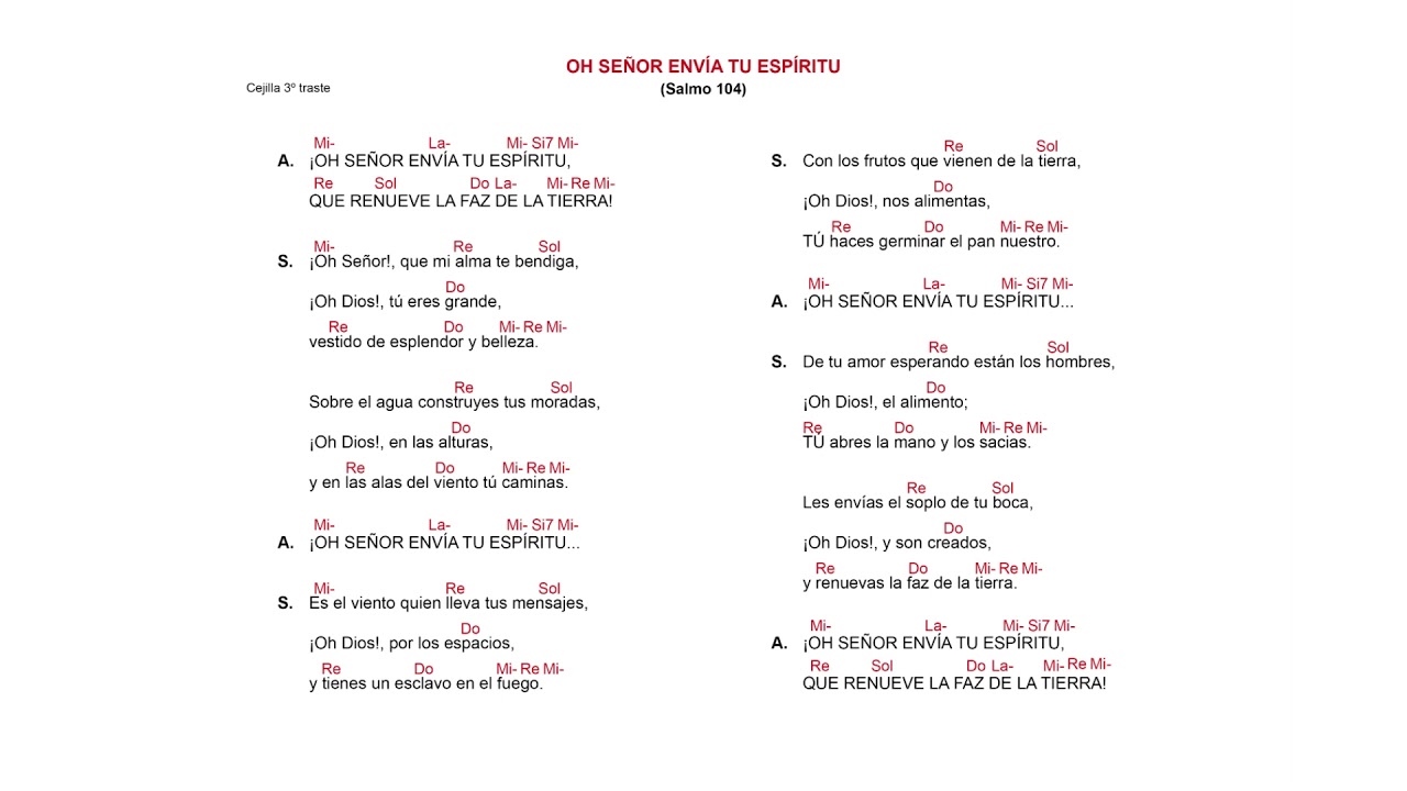 Oh Señor, Envía Tu Espíritu. Español. Samuel Igual. Camino Neocatecumenal.