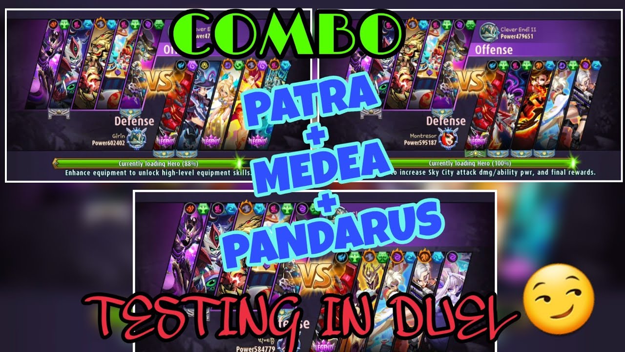 Magic Rush: Testing Patra+Medea+Pandarus Combo In Duel 😉
