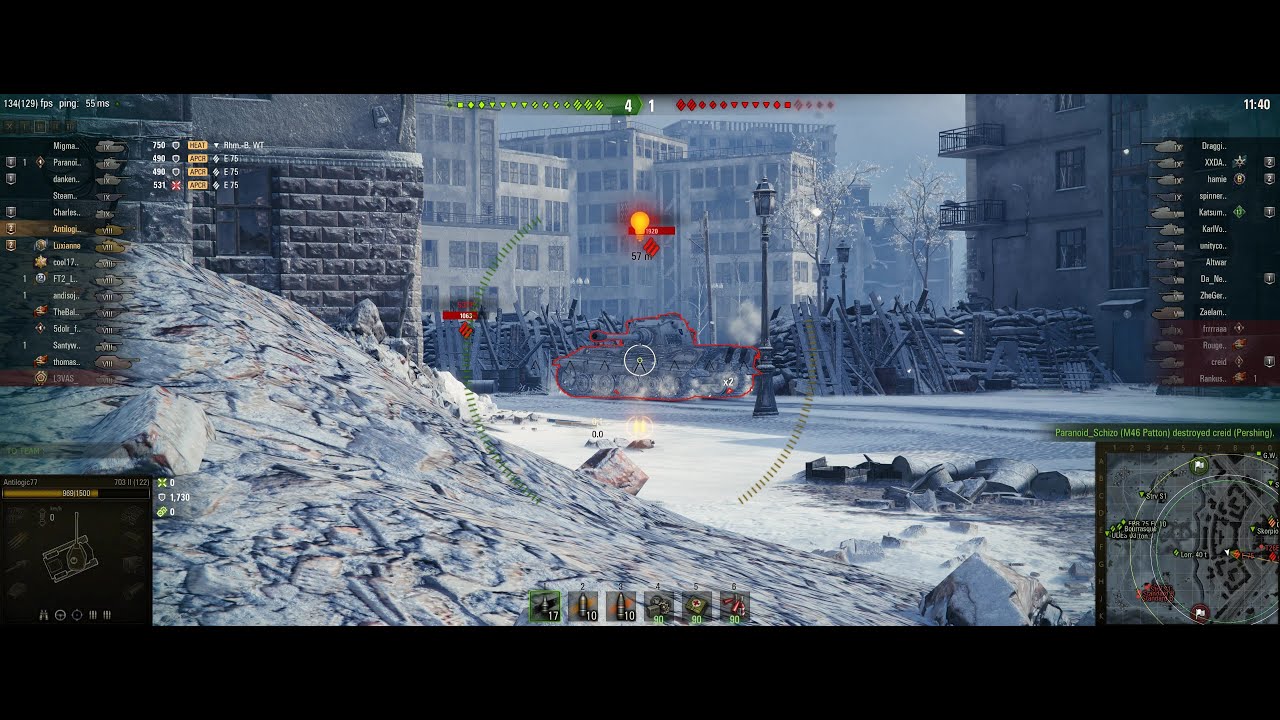 WoT - Double barrel for an ammo rack kill