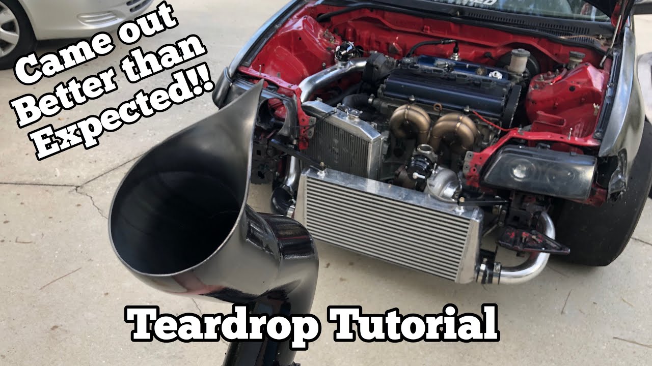Building A Custom Tear Drop Hood Exit! AWD Honda Build
