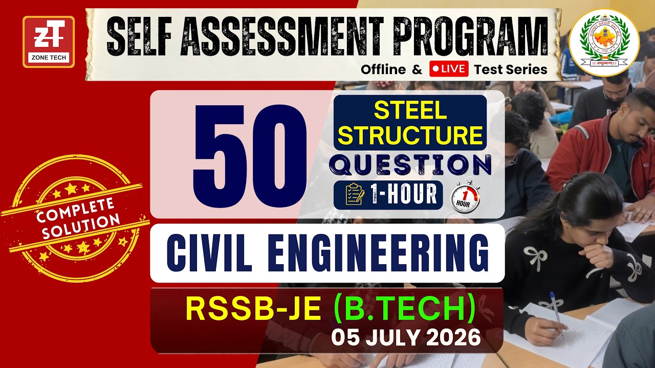Steel Structure Paper Solution & Answer Key | July 05, 2026 | Subject Wise | Offline & Live | ZON...