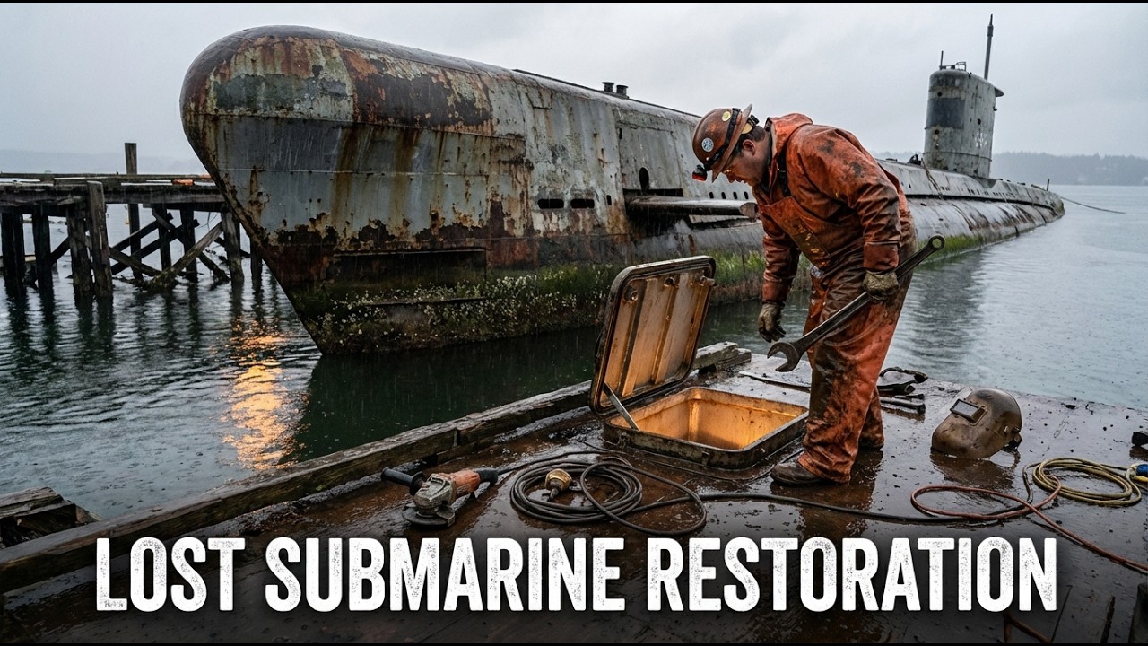 We Turned a Sunken Cold-War Submarine Into a Secret Floating Home | ASMR Restoration