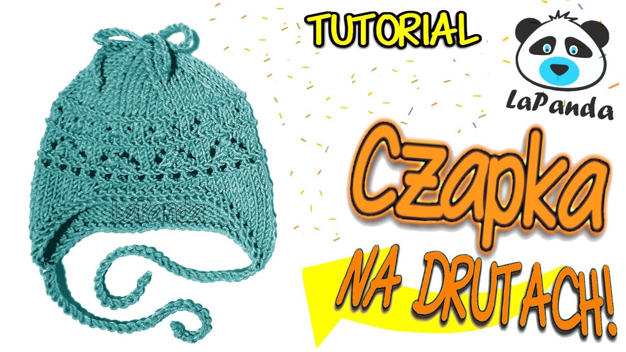 CZAPKA NA DRUTACH DLA NIEMOWLAKA  [#4] *Jak zrobić* - LaPanda   EASY KNITTED BABY HAT