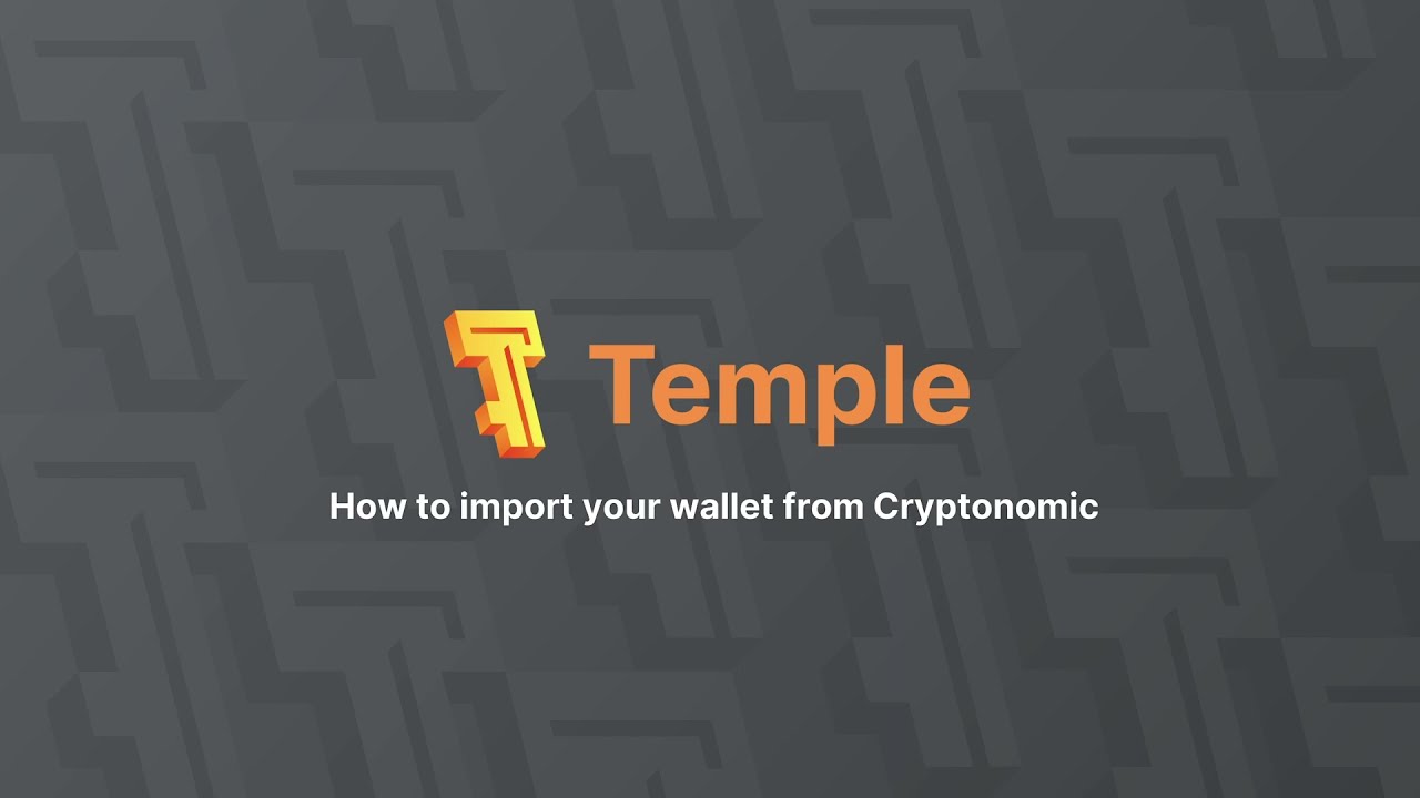 How to import your wallet to the Temple wallet from Galleon