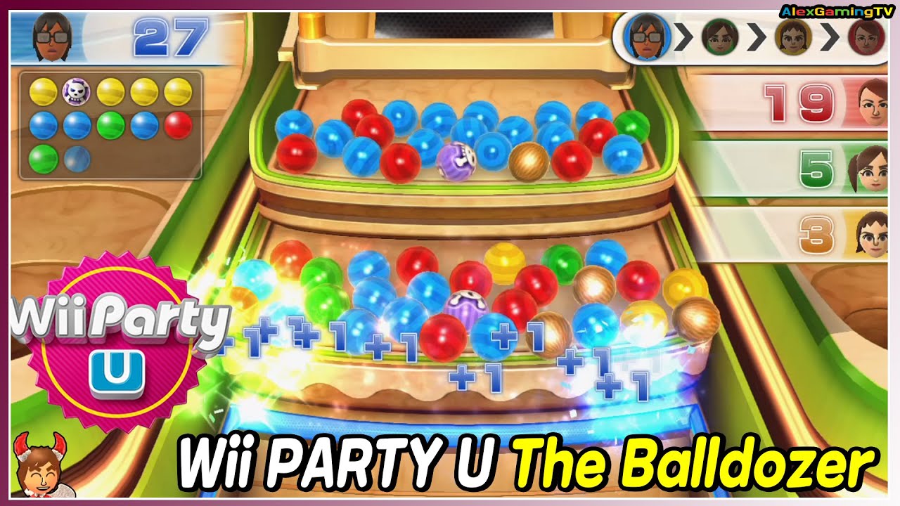 Wii Party U - The Balldozer ( Expert com ) 🎵 Ai vs Marie vs Sophia vs Claudia | AlexGaming