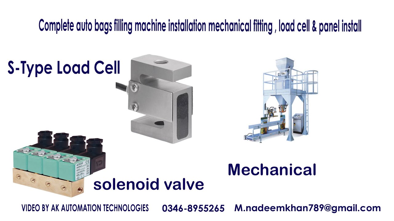 Complete auto bags filling machine installation mechanical fitting, load cell
