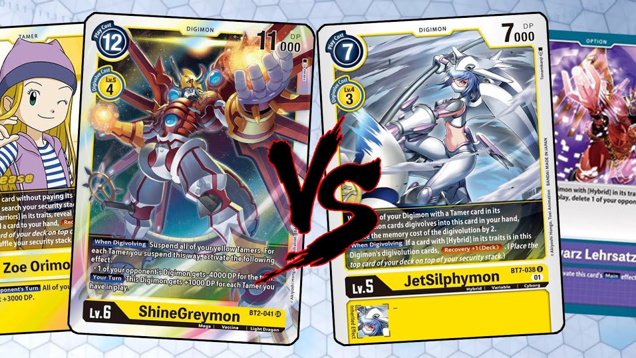 Purple ShineGreymon Hybrid vs Purple/Yellow Hybrid (Digimon TCG English BT7)