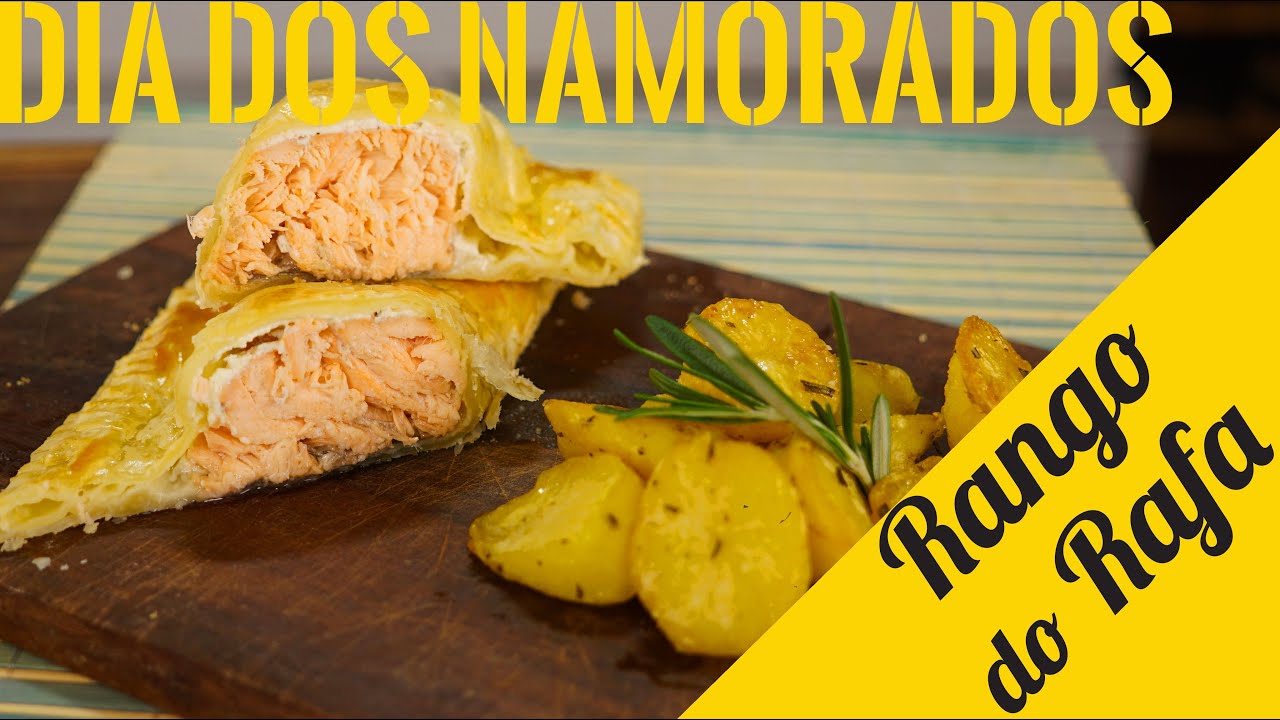 Folhado de salmão - Creme de gorgonzola - DIA DOS NAMORADOS - Rango do Rafa