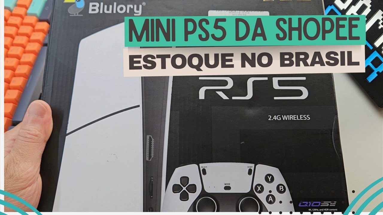 Comprei o MINI PS5 Da SHOPEE Com Milhares De JOGOS e Estoque No BRASIL!
