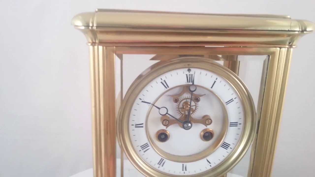 Antique French 4 Glass Mantel Clock