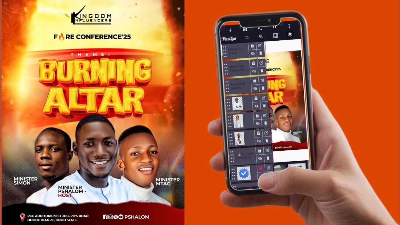 How to Create this Amazing Church Flyer using just your Smartphone 