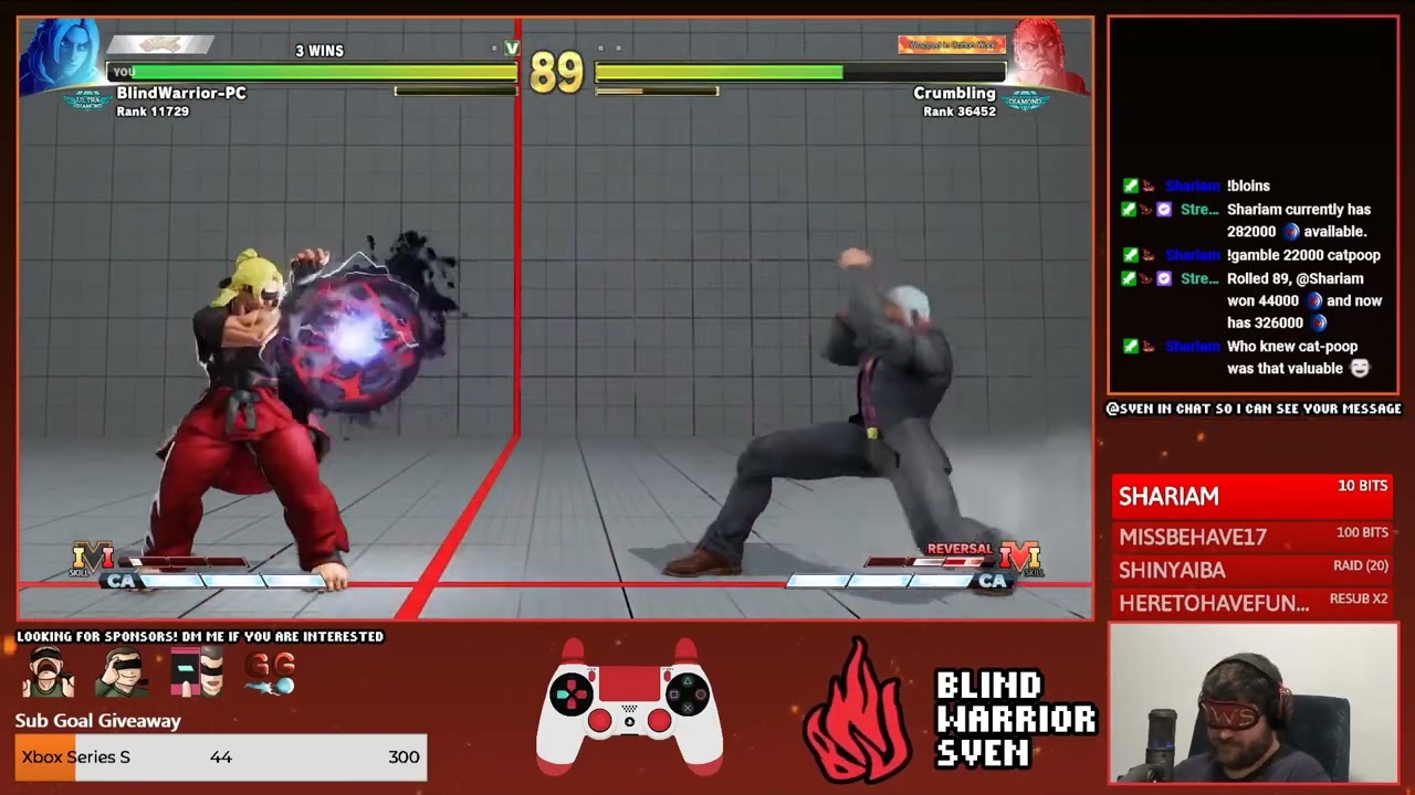BlindWarriorSven Plays Street Fighter V (Completely Blind) Compilation 2023 Week 5