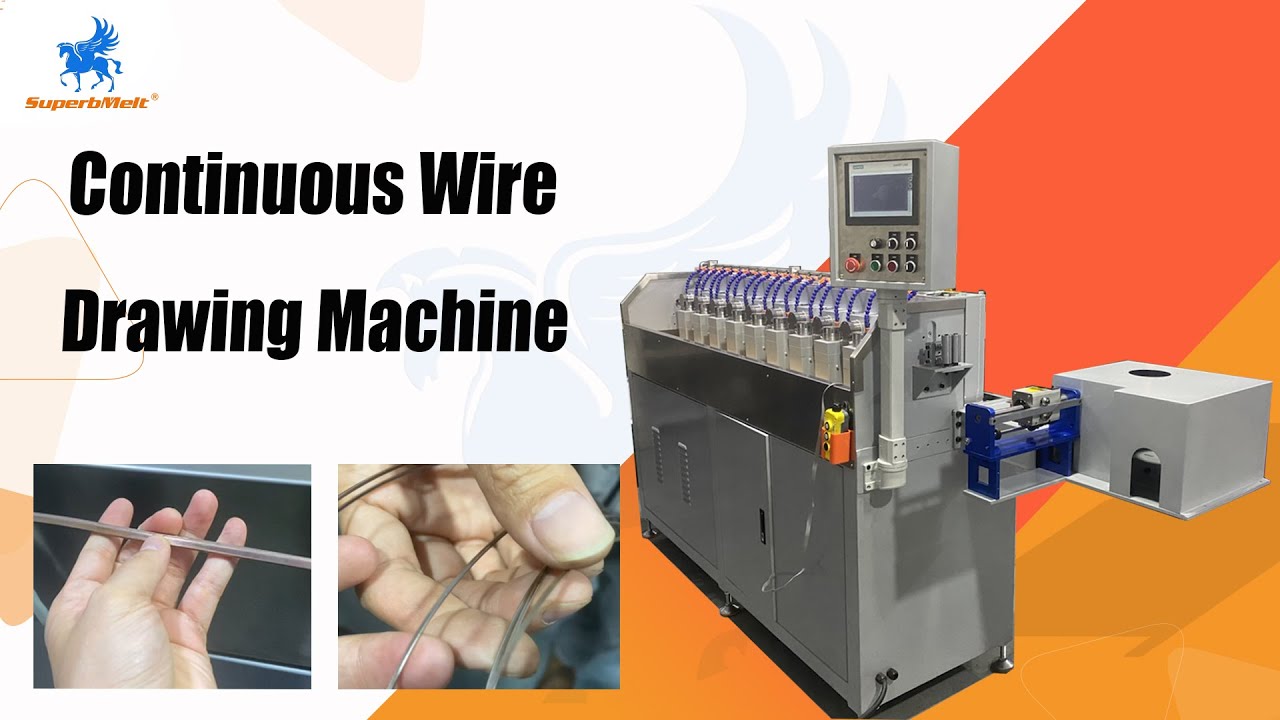 SuperbMelt continuous wire rolling machine test running for 18k yellow gold wire drawing