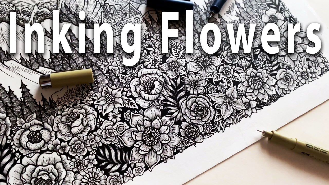 Inking Botanical Flowers by Melpomeni Chatzipanagiotou