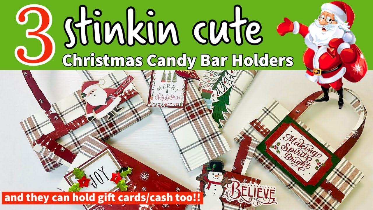THREE EASY CHRISTMAS CANDY HOLDER IDEAS!!  stocking stuffers/secret Santa idea/ GIFT CARD HOLDER