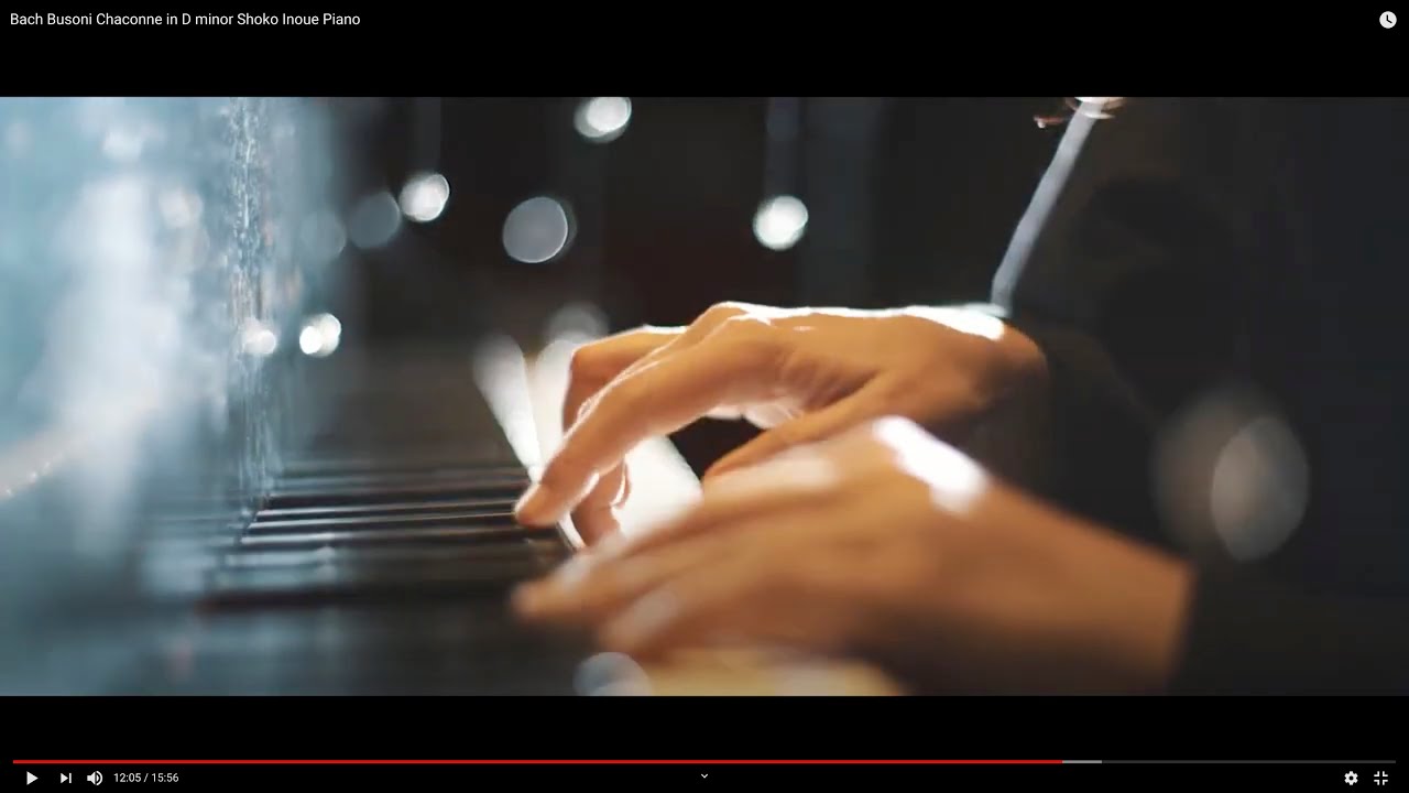 Bach Busoni Chaconne in D minor, Shoko Inoue, Piano