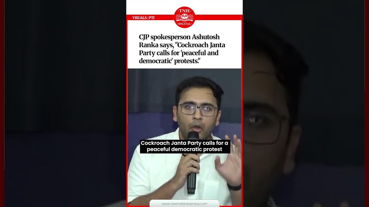 Cockroach Janta Party calls for a 'peaceful democratic protest': CJP Spokesperson Ashutosh Ranka