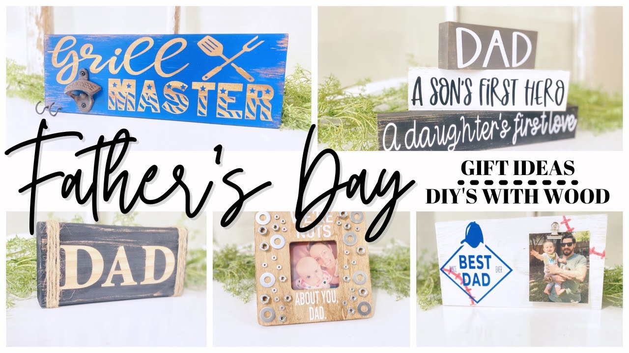 FATHERS DAY GIFT IDEAS | FATHER'S DAY DIY'S | EASY FATHER'S DAY DIY'S WITH WOOD | CRICUT DIY'S