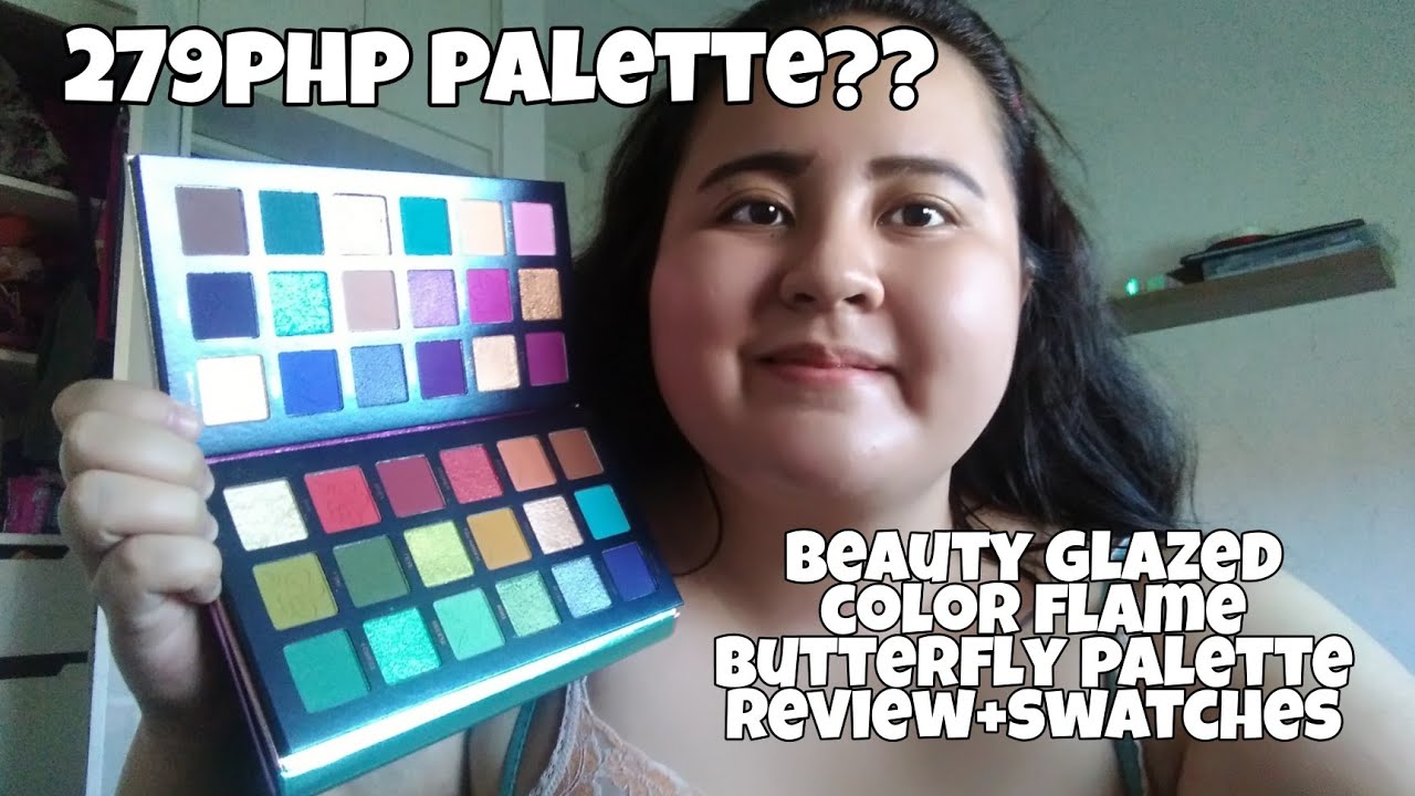 279PHP PALETTE Beauty Glazed Color Flame Butterfly Palette Review+Swatches