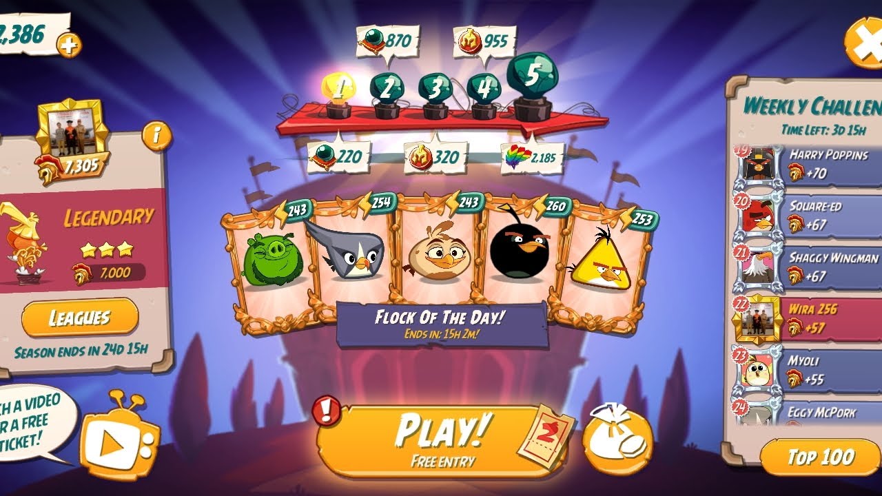 Angry Birds 2 Arena Today: Only Chuck who was not near by Girls!🤣😁🤭