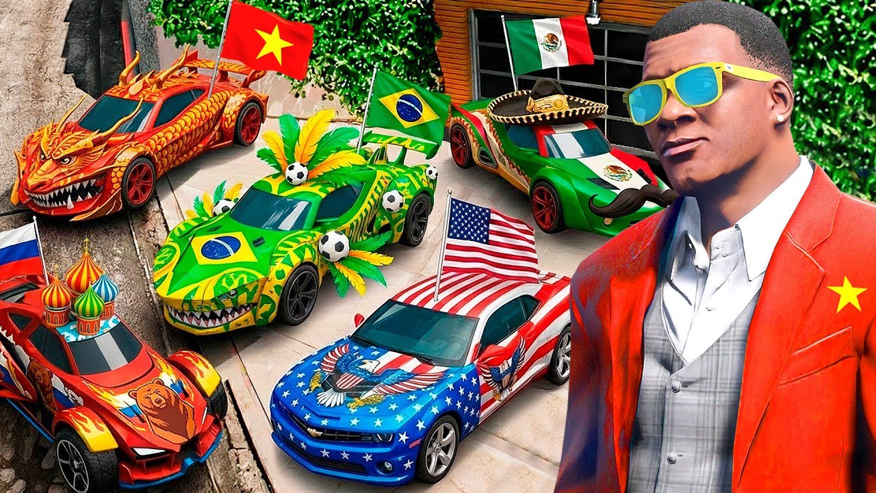CƯỚP SI&Ecirc;U XE Của MỌI QUỐC GIA Trong GTA 5! 🚘🌎 (Mod)