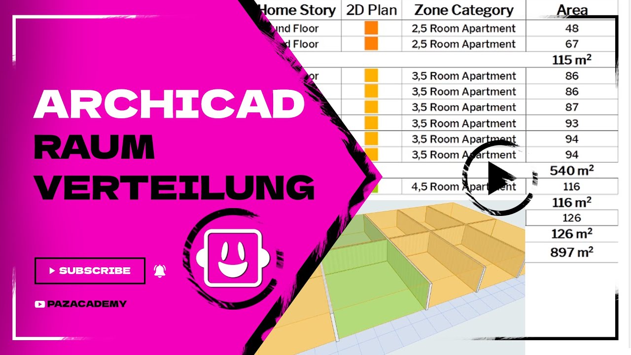 ARCHICAD GRASSHOPPER - ✏️ Raumverteilung