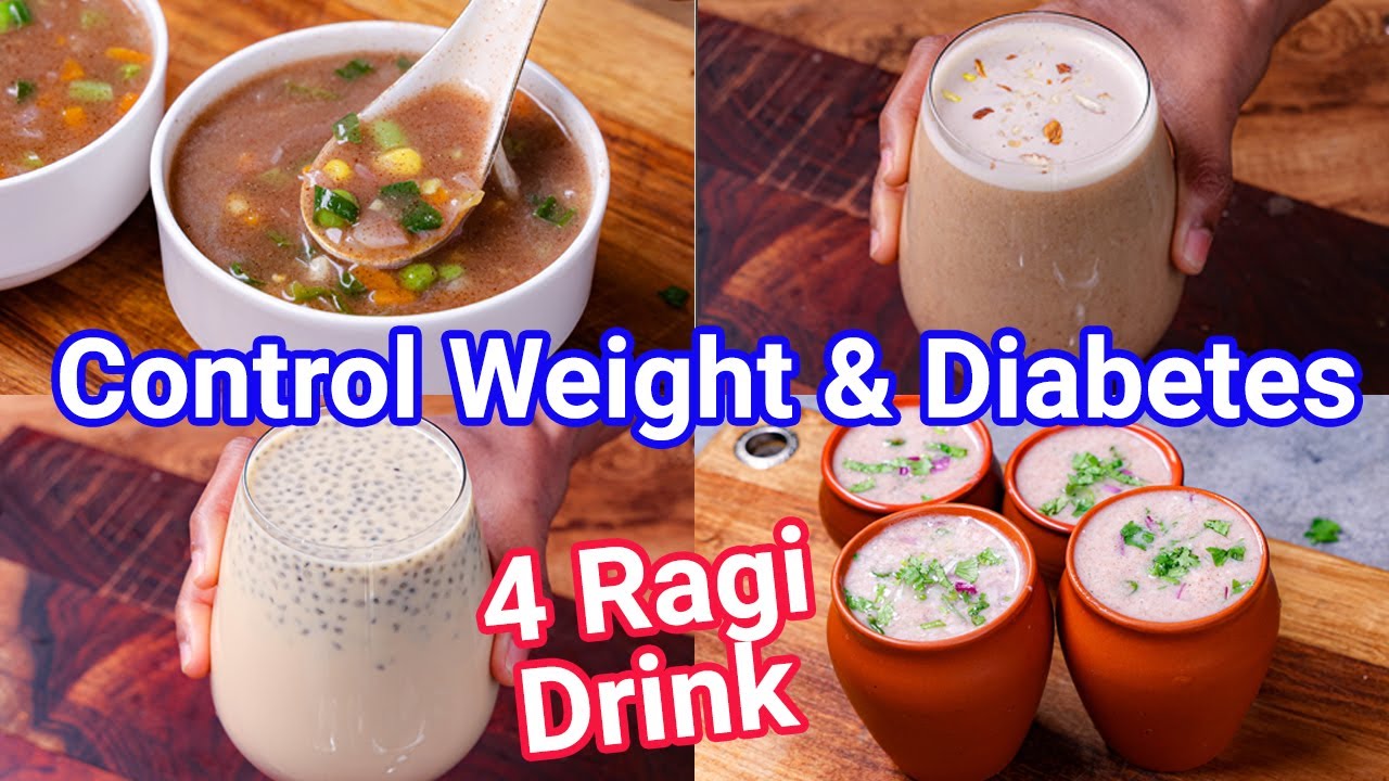 4 Ragi Drink Recipes - Best Homemade Beverages to Control Weight & Diabetes | Weight Loss Drinks