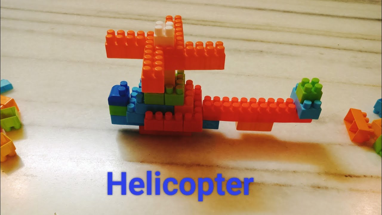 Satisfying diy Helicopter/relaxation/ASMR Building Blocks/block game