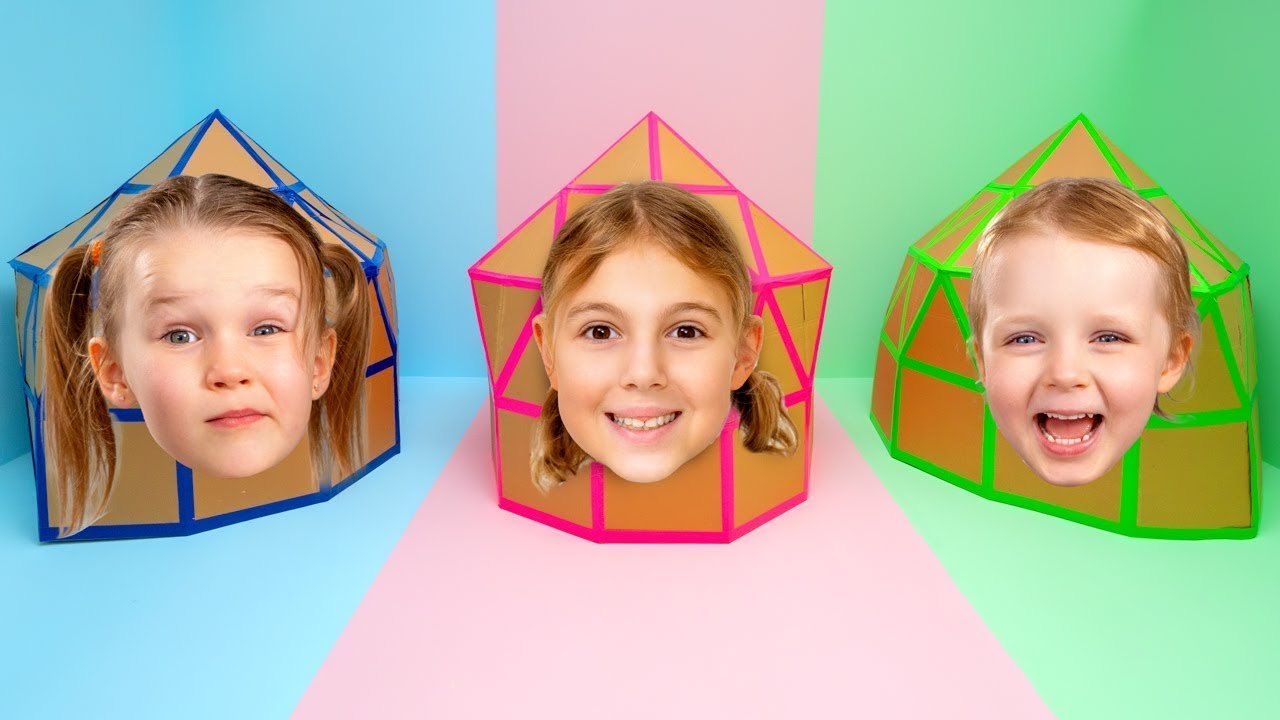 Bunte Spielhäuser aus Pappe für Kinder | Sammlung von Videos für Kinder | Vania Mania DE