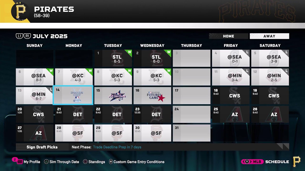Pittsburgh Pirates.The show 25