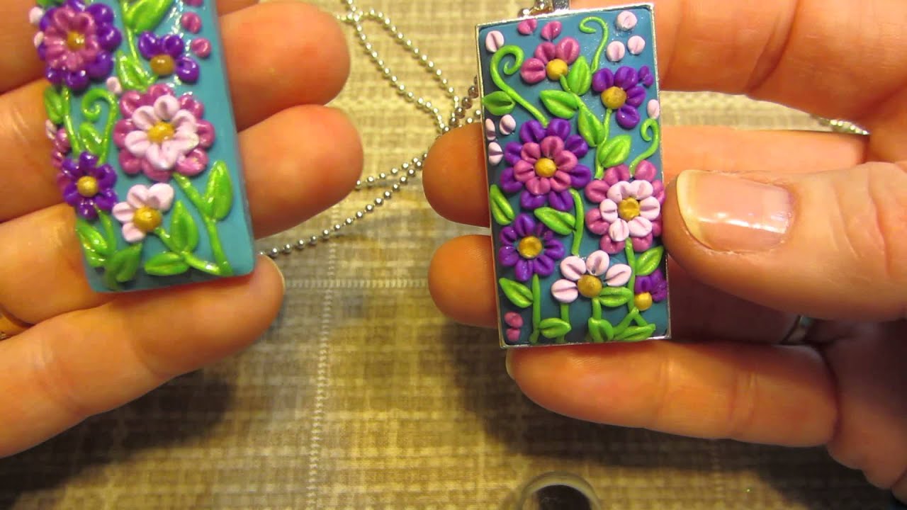 Clay Applique Box and Pendants