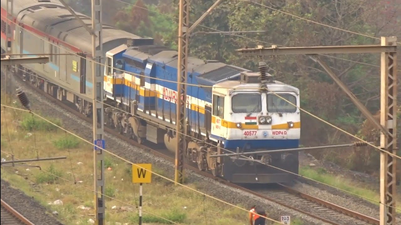 Diesel Powered Sinhagad Express at Palasdari