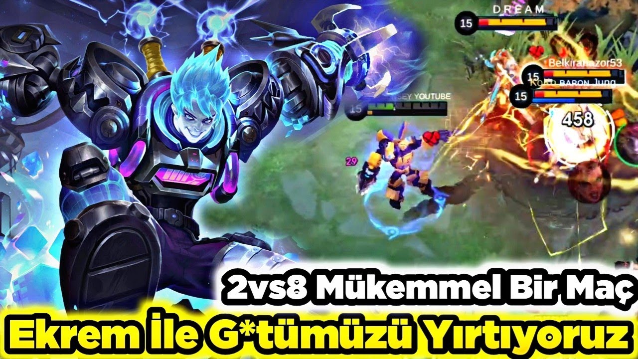 Ekrem İle 2vs8 Atıp Kazanmak İ&ccedil;in  G*t&uuml;m&uuml;z&uuml; Yırtıyoruz Yok B&ouml;yle Bir Ma&ccedil; Mobile Legends