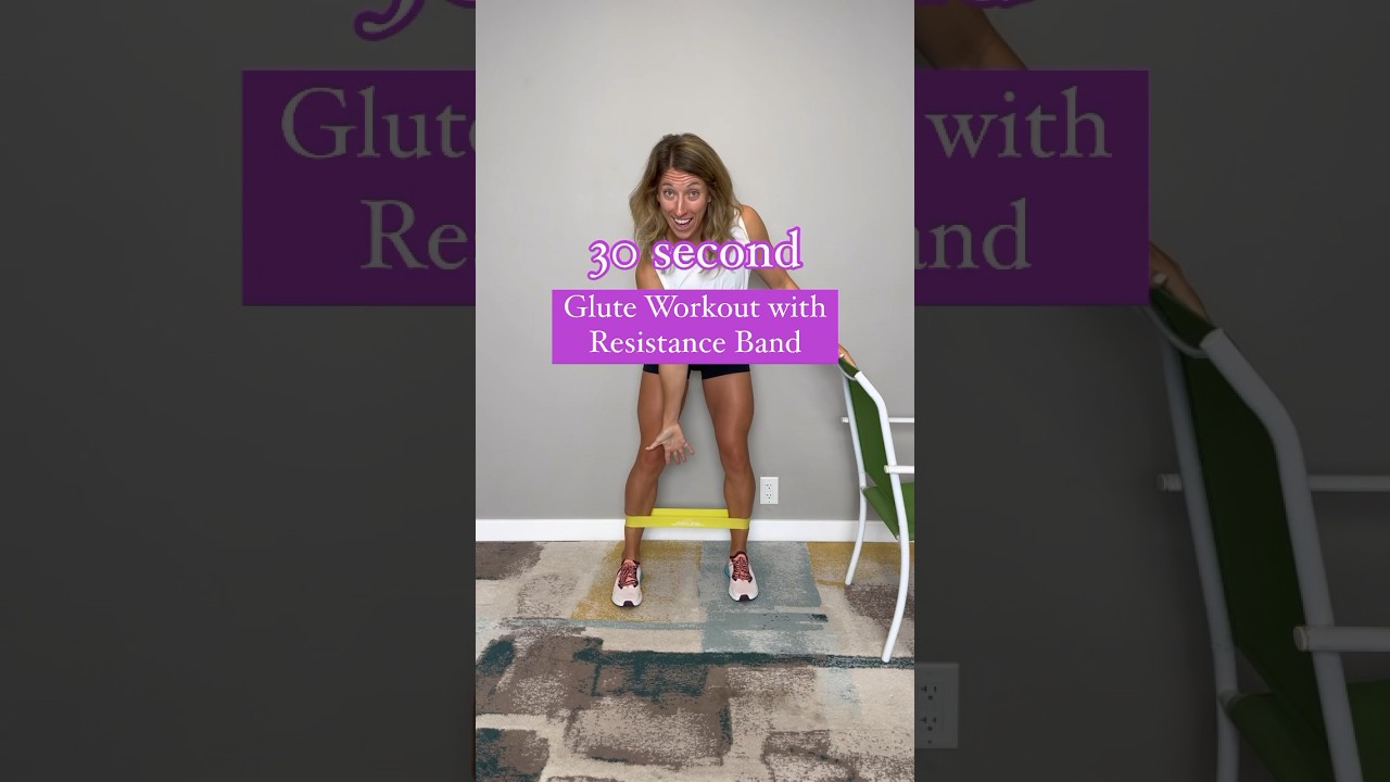 30 second glute workout with a loop resistance band