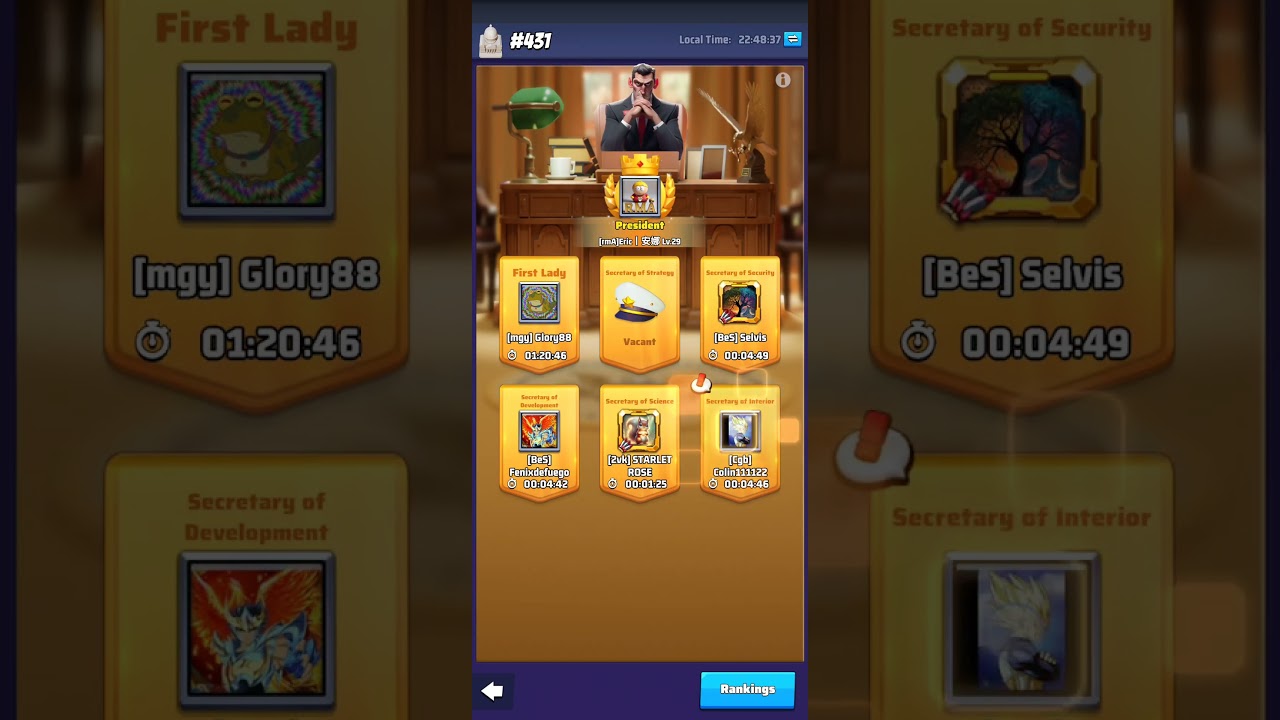 last war: approving buffs first lady