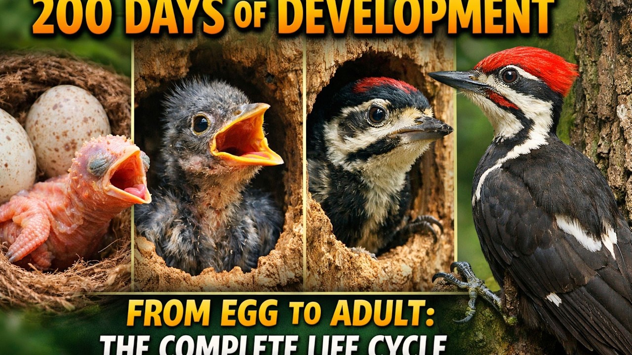 200 Days of Development: Woodpeckers and Other Birds From Egg to Adult | The Complete Life Cycle