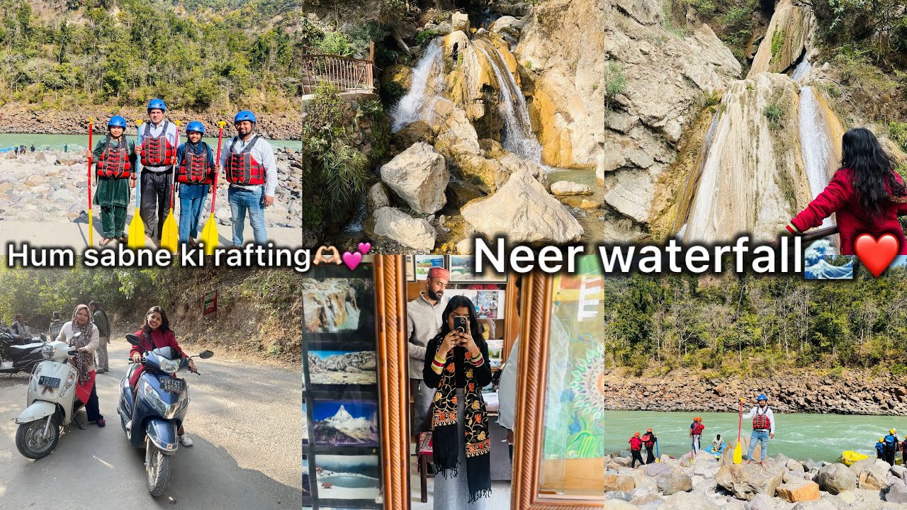 Neer waterfall gye hum 🌊🫶🏻humne ki rafting💕#share#viral#comment#subscribemychannel#like#views
