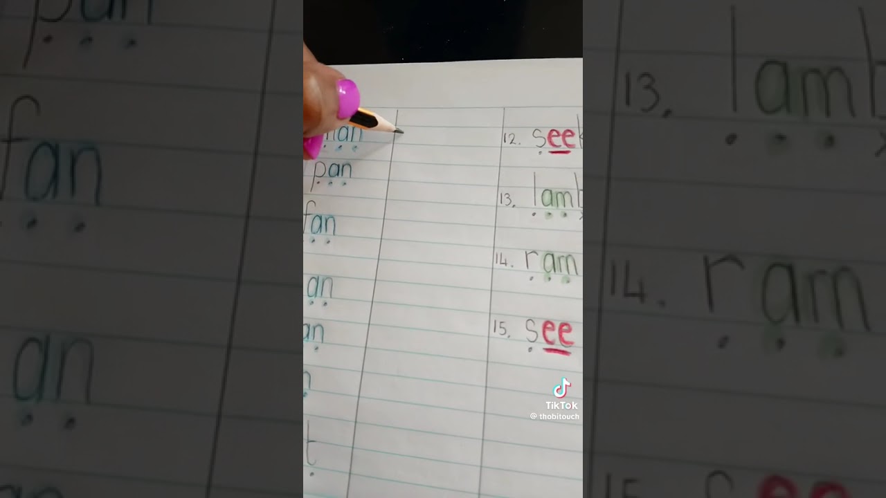 Coded spelling practice 