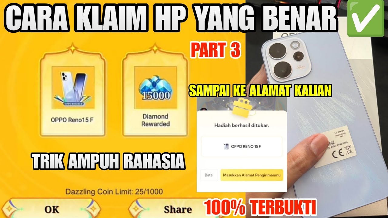 BURUAN PEMBUKTIAN TRIK RAHASIA DAPETIN HP OPPO & CARA TUKAR HADIAH UTAMA EVENT MOBILE LEGENDS 2026