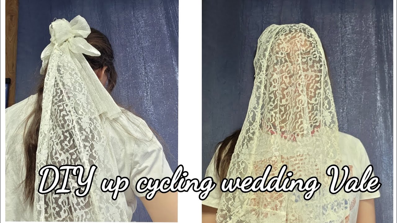 DIY up cycling wedding vale for under 3 dollars