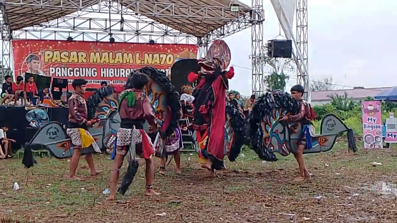 Senin 15 februari 2026  jarkep di pasar malam tanjung balai buk lena jarkep Turonggo Satrio Budoyo 